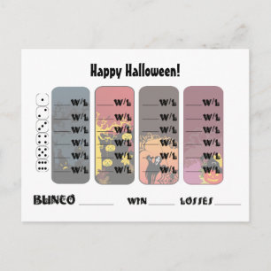 Invitación a la tarjeta postal especial de Bunco
