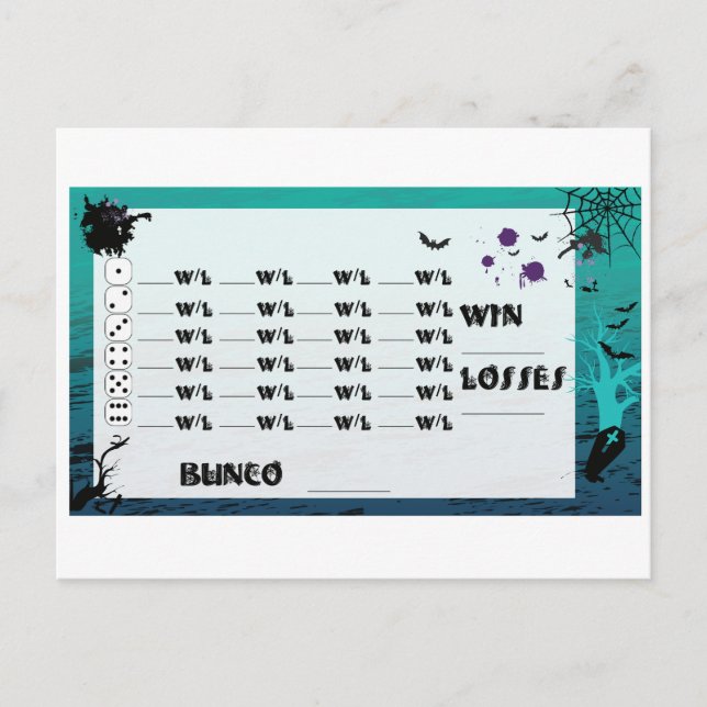 Invitación a la tarjeta postal especial de Bunco (Anverso)