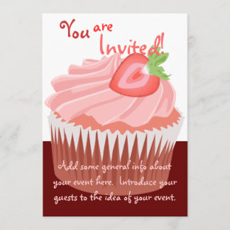 Invitación a la tarta de fresa