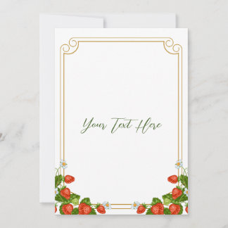 Invitación a la tarta de fresa rápida 5x7"