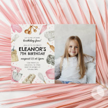 Invitación a la tarta de la torta de cumpleaños