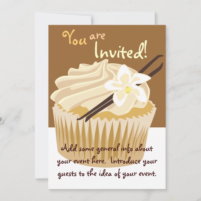 Invitación a la tarta de vainilla (Anverso)