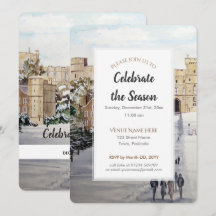 Invitación a la temporada festiva de invierno en e