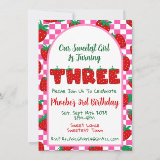 Invitación a la Tercera Fiesta de Cumpleaños Berry