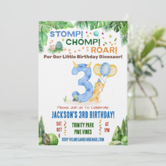 Invitación a la Tercera Fiesta de Cumpleaños de Di