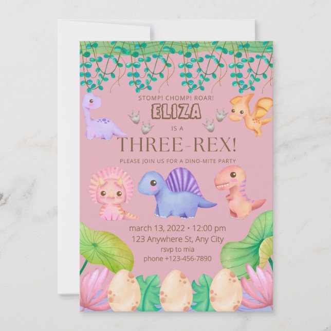 Invitación a la tercera fiesta de cumpleaños de tr (Anverso)
