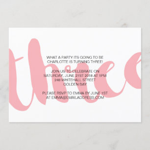 Invitación a la tercera fiesta de cumpleaños del c