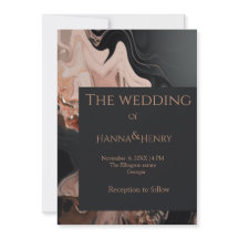 Invitación a la textura de mármol negro moderno