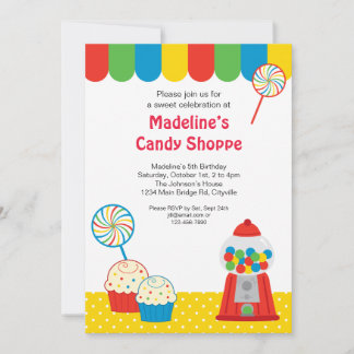 Invitación a la tienda de golosinas