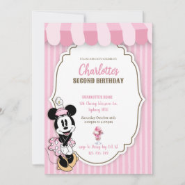 invitación a la tienda de helados Clásica Minnie