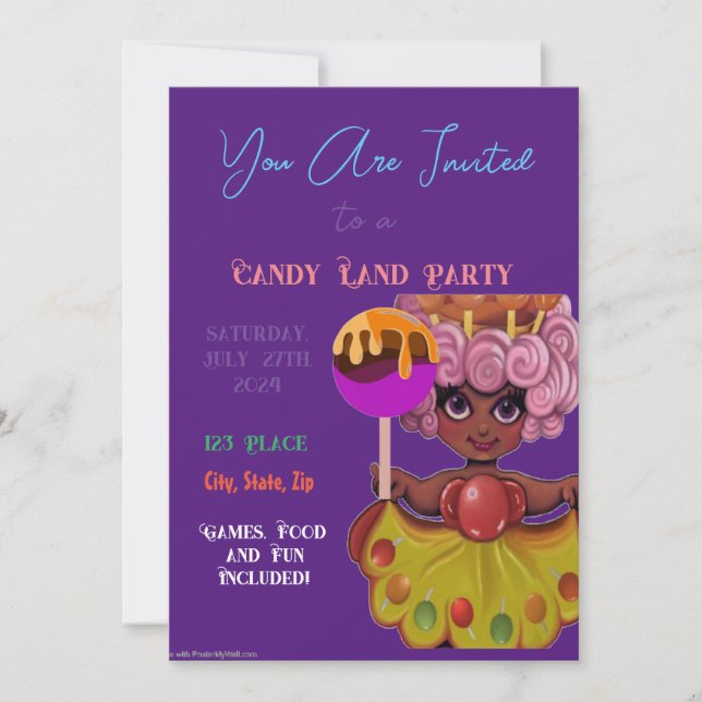 Invitación a la tierra de Candy (Anverso)