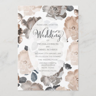 Invitación a la tipografía Boda de Rosas Vintage