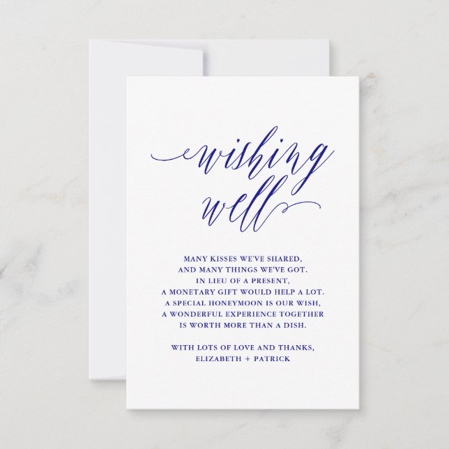 Invitación a la tipografía de guión elegante azul  (Anverso)