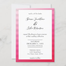 Invitación a la tipografía moderna de Boda rosa V4