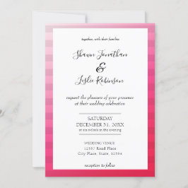 Invitación a la tipografía moderna de Boda rosa V4