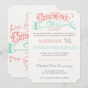 Invitación a la tipografía vintage moderna de ment