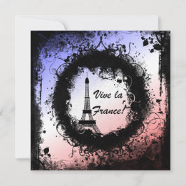 Invitación a la Torre Eiffel Grunge