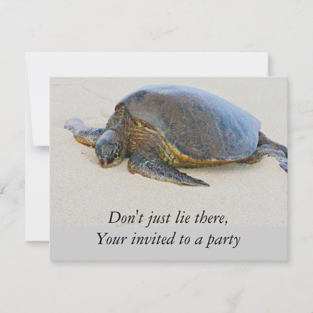 Invitación a la tortuga hawaiana (Anverso)