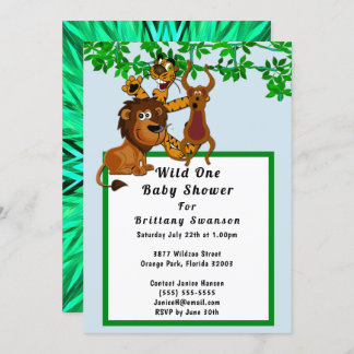 Invitación a la tribu de animales salvajes de una 