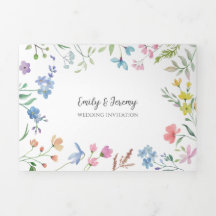Invitación a la Triple Boda Primavera Floral