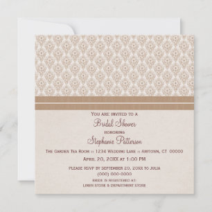 Invitación a la última ducha de novia de Damask dr