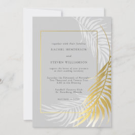 Invitación a la vegetación tropical Boda de oro pl