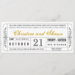 Invitación a la venta de entradas de Boda de estil