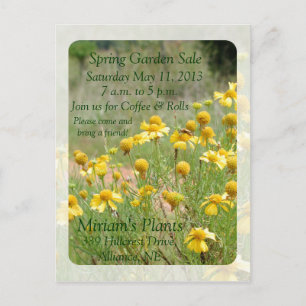 Invitación a la venta de jardín