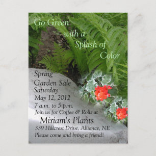 Invitación a la venta de jardín
