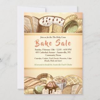 Invitación a la venta de pasteles
