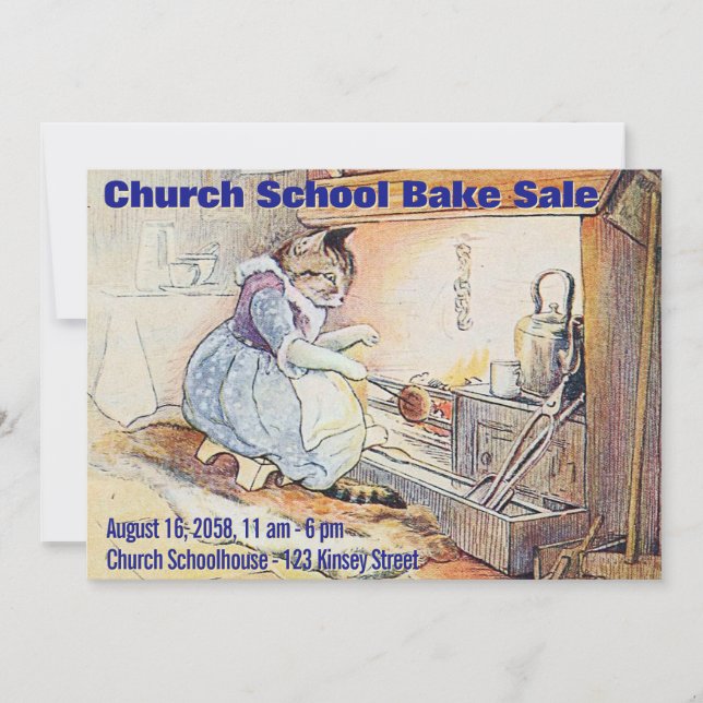 Invitación a la venta de pastelitos Rhyme Bake de  (Anverso)
