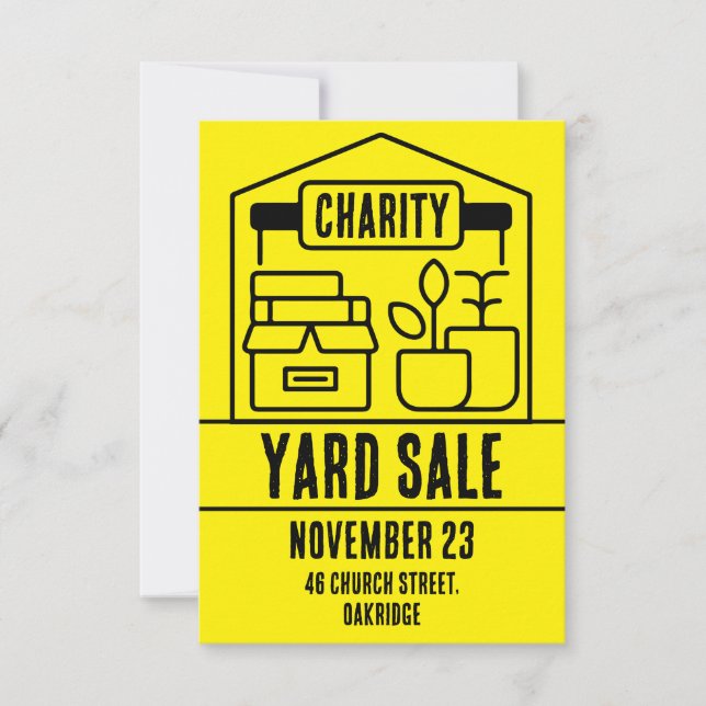 Invitación a la venta de yard (Anverso)