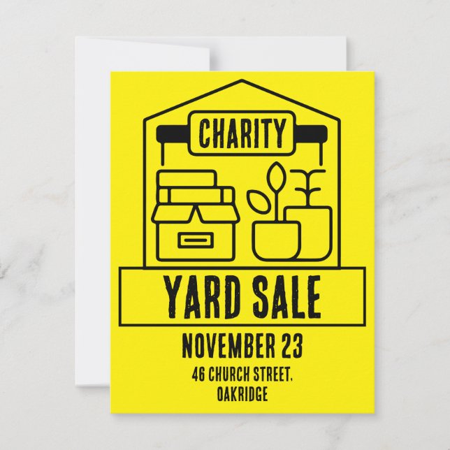 Invitación a la venta de yard (Anverso)