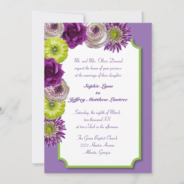 Invitación a la ventana floral (Anverso)