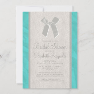 Invitación a la Verde azulada ducha nupcial de col