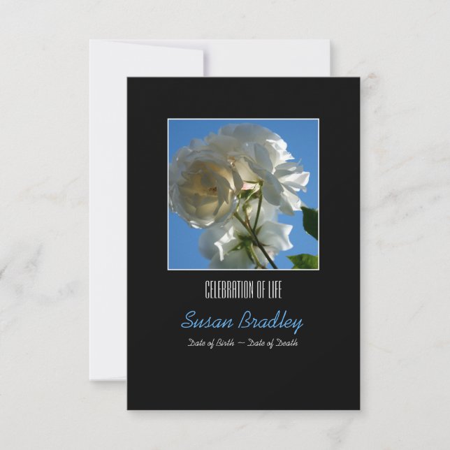 Invitación a la vida en Sun y White Roses (Anverso)