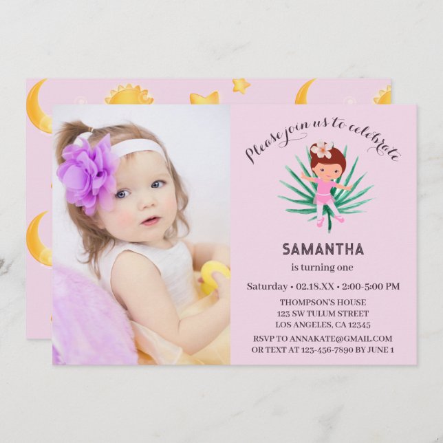 Invitación a la vida tropical de Ballerina (Anverso / Reverso)