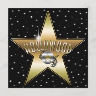 Invitación a la vieja chispa de Hollywood con estr