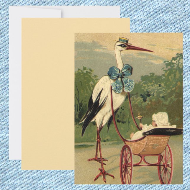Invitación a la vieja cigüeña victoriana para tran (Subido por el creador)