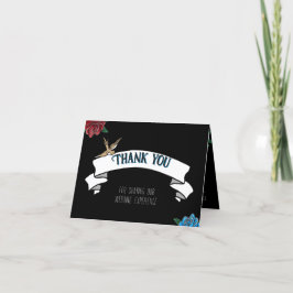 Invitación a la vieja escuela del tatuaje blanco y