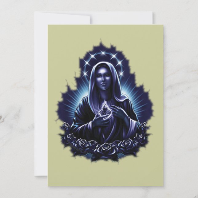 Invitación a la Virgen María Morada (Anverso)
