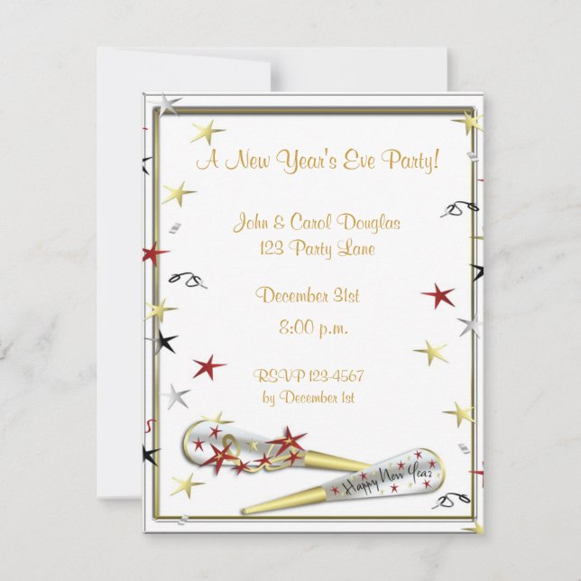 Invitación a la víspera de Año Nuevo (Anverso)