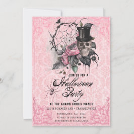 Invitación a la web de Spider negro y rosa fantasm