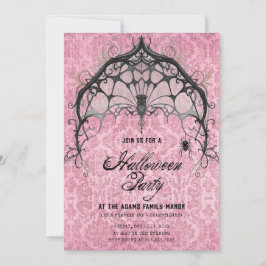 Invitación a la web de Spider negro y rosa fantasm
