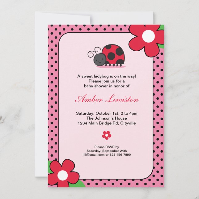 Invitación a Lady Bug (Anverso)