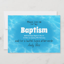 Invitación a las aguas del bautismo
