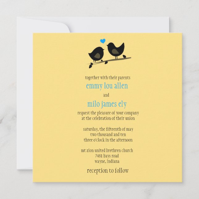 invitación a las aves amarillas (Anverso)
