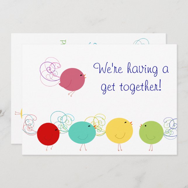 Invitación a las aves coloridas (Anverso / Reverso)