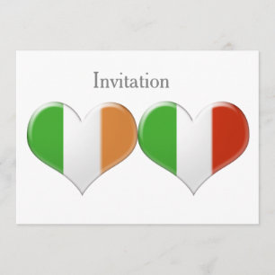 Invitación a las banderas del corazón irlandesa e 