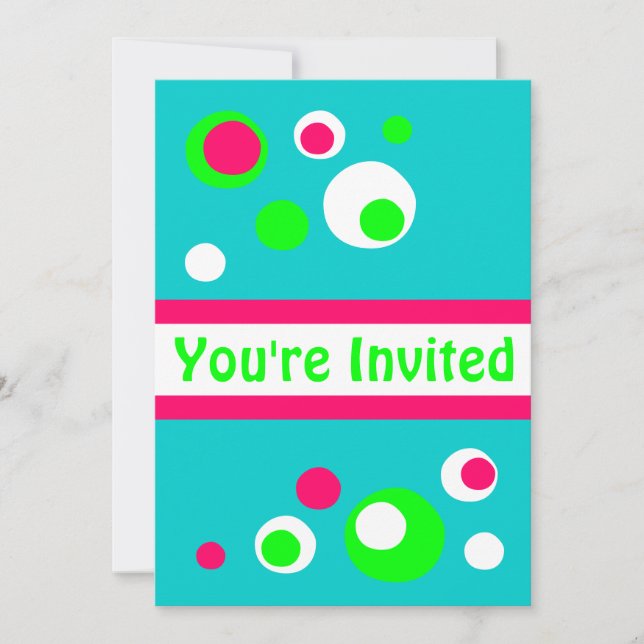 Invitación a las burbujas retro (Anverso)